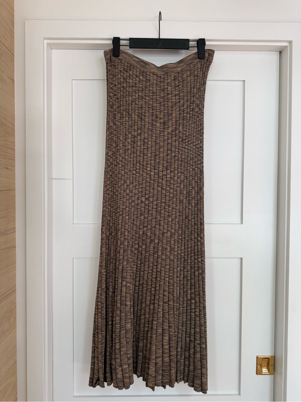 DISSH Brown Mélange Ribbed Maxi Skirt
